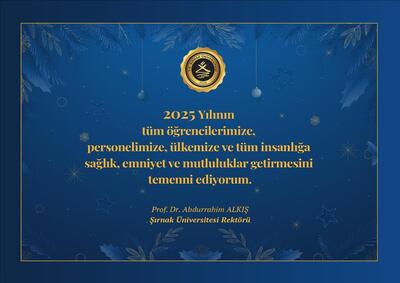Rektörümüz Prof. Dr. Alkış'ın Yeni Yıl Mesajı